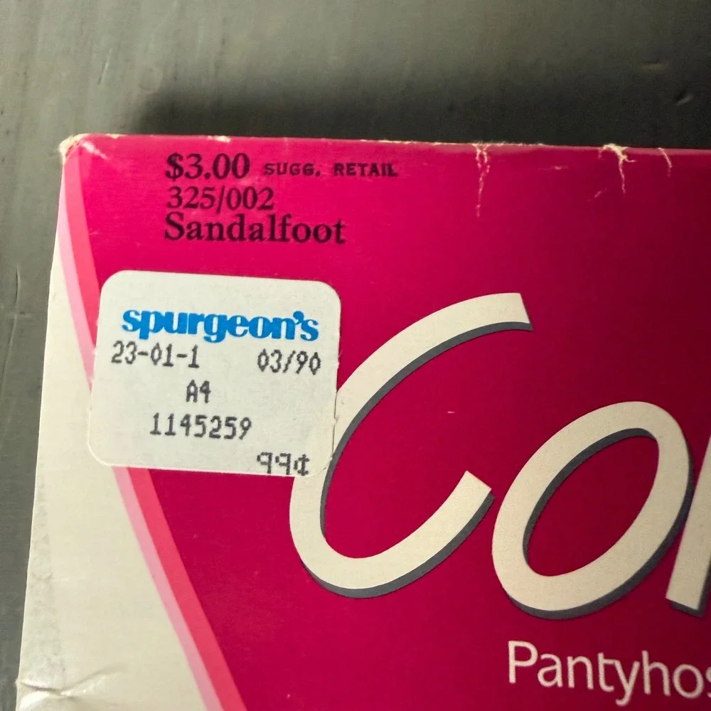 Coloralls Pantyhose Panties All In One Sandalfoot White Size C-D Vintage NOS
